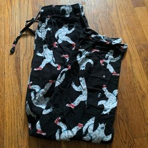 Men’s Yeti pyjama bottoms, size medium